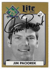 JIM PACIOREK 1994 25TH ANNIVERSARY MILLER BREWING AUTOGRAPHED SIGNED BREWERS
