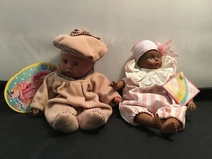 Vintage Dark Skin Dolls 2 pcs Set – Madame Alexander FAO Schwarz / Berchet (D17) - Picture 1 of 12