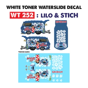 WT252 White Toner Waterslide Decals LILO&STICH For Custom 1:64 Hot Wheels - Picture 1 of 6