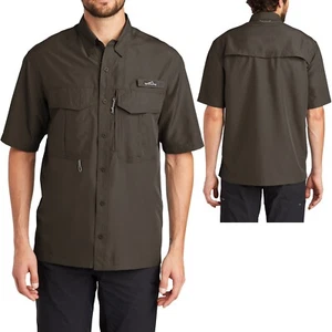 EDDIE BAUER MEN'S XL PERFORMANCE VENTED SHORT SLEEVE FISHING SHIRT BOULDER GRAY! - Picture 1 of 7