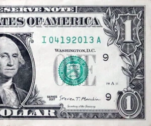 (Extra fino) 19 de abril de 2013 I04192013A billete de cumpleaños número de serie elegante de $1 - Imagen 1 de 3