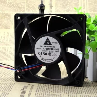 Delta AFB1248HHE 48V 0.23A 12CM 12038 3-Wire Cooling Fan - Image 1 of 4