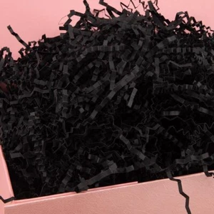 1 LB Black Crinkle Cut Paper Shred Filler for Gift Wrapping & Basket Filling ... - Picture 1 of 7