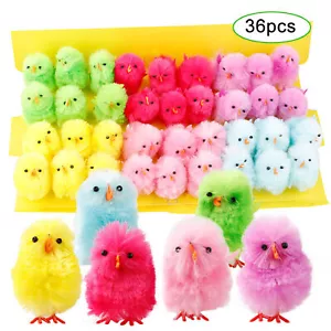 36Pcs Simulation Easter Chick Mini Artificial Toys Plush Chicken Gift Home Decor - Picture 1 of 9