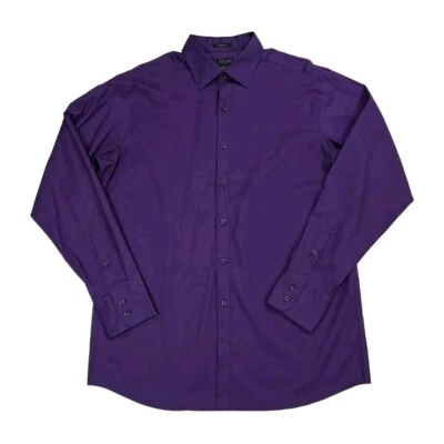 J Ferrar Shirt Mens Large 16-16.5 Purple Stretch Fit NWOT Hong Kong Button Up - Image 1 of 4