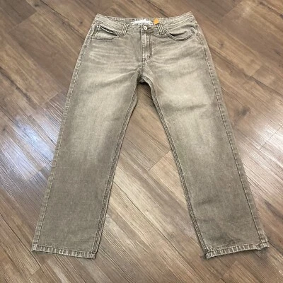 Miskeen Originals Jeans Men's 38x30.5 Brown Faded Skater Grunge Embroidered - Image 1 of 4