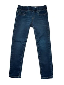Tractr Little Girls Dark Wash Stretchy Pull On Denim Skinny Jeggings Pants 4 - Picture 1 of 3