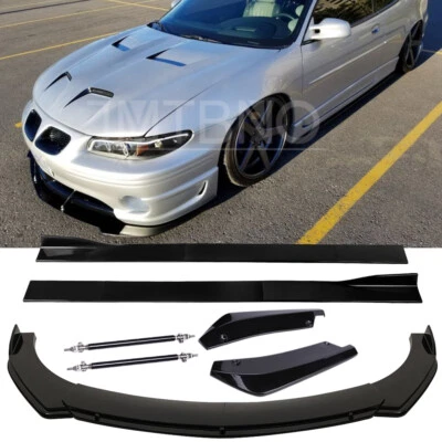 For Pontiac Grand Prix GTO Front Rear Bumper Lip Spoiler + Side Skirt Splitter - Image 1 of 4