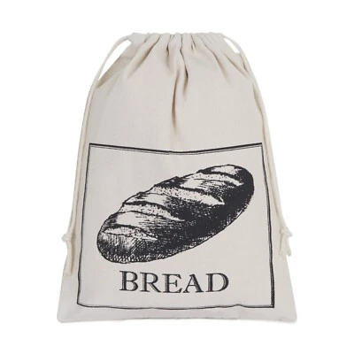 APOLLO Bread Storage Bag 100% Cotton Keeps Fresh Longer Loaf Rolls Kitchen Eco Friendly