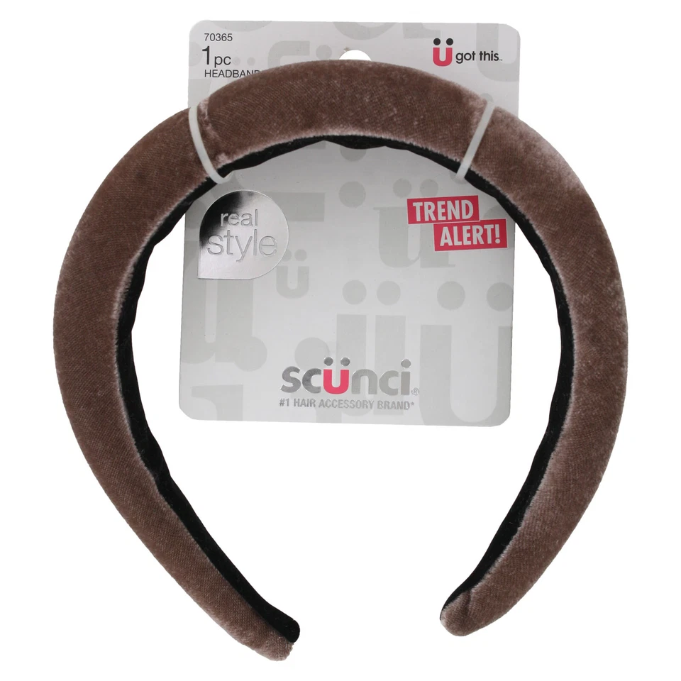 Scunci U Got This Real Style Velvet Headband, Brown, 1-Piece - Image 1 of 1