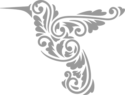 Hummingbird Ornate Vinyl Decal Car Truck  Window  Wall Laptop Tablet - Image 1 of 4