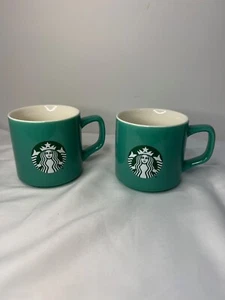 Set Of 2 Starbucks Coffee Mugs Logo Green Multicolor 2021 Cup 11oz - Picture 1 of 4