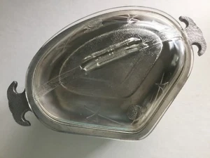 VINTAGE GUARDIAN SERVICE WARE Aluminum Triangle Pan With Glass Lid no,chips, - Picture 1 of 3