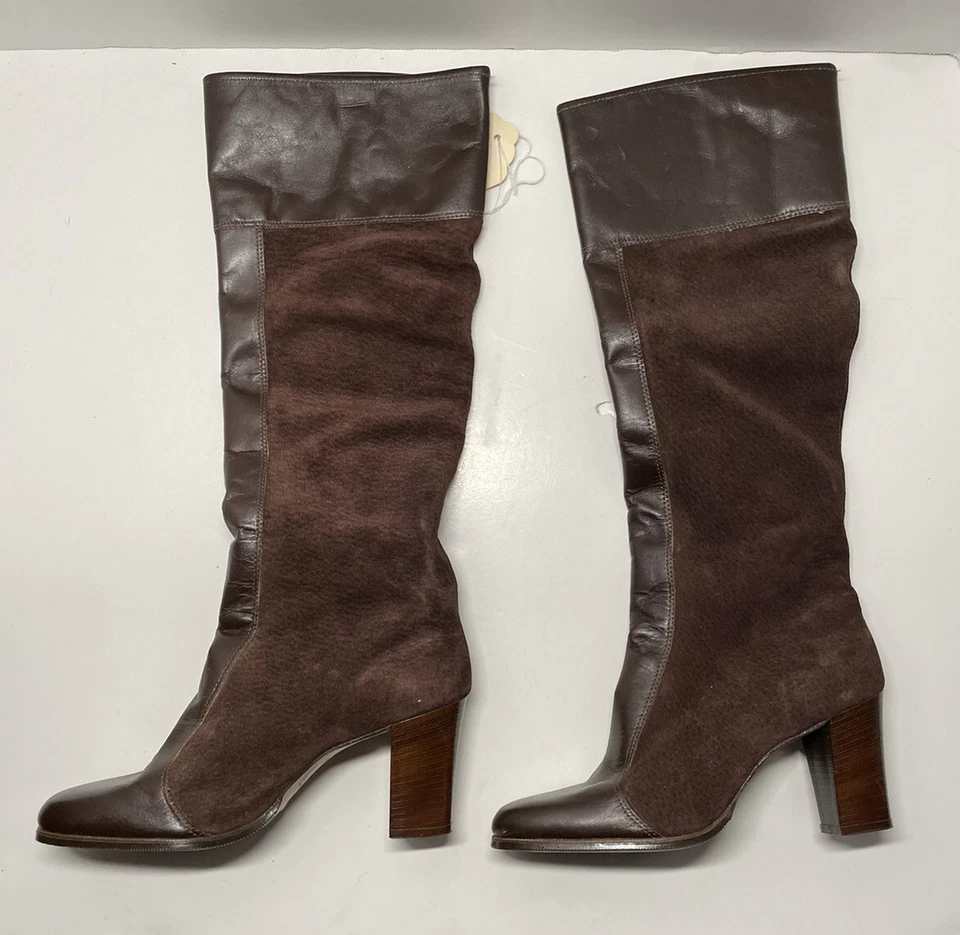 1970-х годов винтажный новый с коробкой женщин Cobbies ботинки размер 5 M кожаный замшевый каблук - Изображение 1 из 4