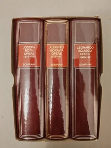 Works, Moravia Roth Sciascia, Bompiani, Classics, 1990, box set 3 vol. - Picture 1 of 3