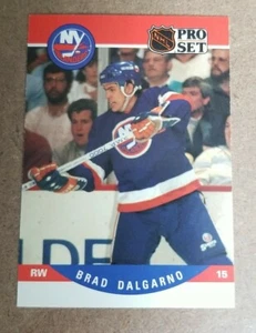 1990-91 Pro Set - New York Islanders - Hockey Card #482 Brad Dalgarno - Picture 1 of 2