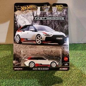 Audi RS 6 Avant * White * 2025 Hot Wheels Car Culture Fast Wagons Case J ZD10 - Picture 1 of 3