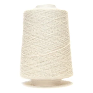 200G 7,8NM 75 % WOLLE 25 % NYLONGARN KLEINE SEHR FEINE SCHLEIFE ROH WEISS ECRU - Bild 1 von 4