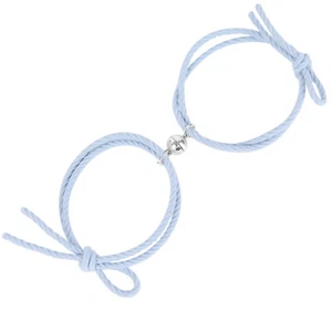 2pcs Love Couple Magnetic Stainless Steel Heart pendant Magnet Friendship Bangle - Picture 1 of 24