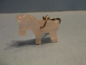 Old Collectible Key Chain 1"in Rock/Glass Mini Hourse or Donkey Keychain - Picture 1 of 7