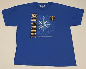 Vintage 90s Royal Caribbean Cruise T-Shirt Herren Größe XL Blau - Bild 1 von 8