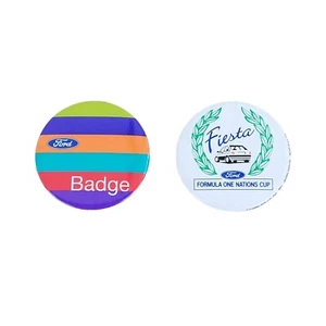 Vintage Ford Fiesta Formula One Nations Cup Car Badge & Ford Multicoloured Badge - Picture 1 of 2