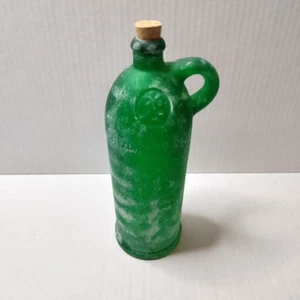 Grüne dekorative Gin Flasche mit Henkel Stil von "Gin Xoriguer-Mahon" Spanien Glas - Bild 1 von 12