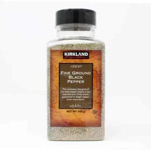 Kirkland Signature Spice Seasoning Dressing Fine Ground Black Pepper Jar 348g - Picture 1 of 2
