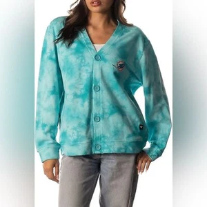 The Wild Collective Women's Miami Dolphins Tie Dye Aqua Cardigan NFL Size M - Picture 1 of 9