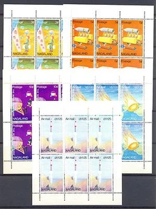 GB LOCAL  NAGALAND  5 x DIF SHEETS OF 6 ST.  SPACE  AIRMAIL  **  MNH VF - Picture 1 of 1