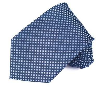 Corbata de seda Van Heusen para hombre negra y plateada con puntos morados 59”L x 3,25” usada en excelente estado Foto 1 de 4