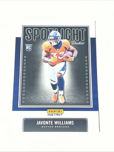 Panini Instant Spotlight Rookies Rookie RC 2021 Javonte Williams/841 - Imagen 1 de 2