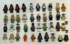 Lot of 42 LEGO Star Wars Minifigures Leía Han Yoda Chewbacca Rebel Pilot Grogu - Picture 1 of 10
