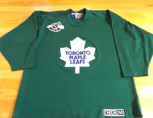 CAMISETA DE HOCKEY VINTAGE CCM NHL CENTER ICE TORONTO HOJAS DE ARCE VERDE TALLA L - Imagen 1 de 9