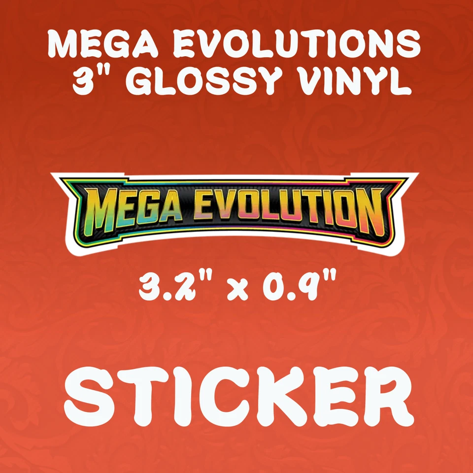 Mega Evolutions Glossy Vinyl 3.2" Logo Sticker -Pokemon TCG - Image 1 of 1