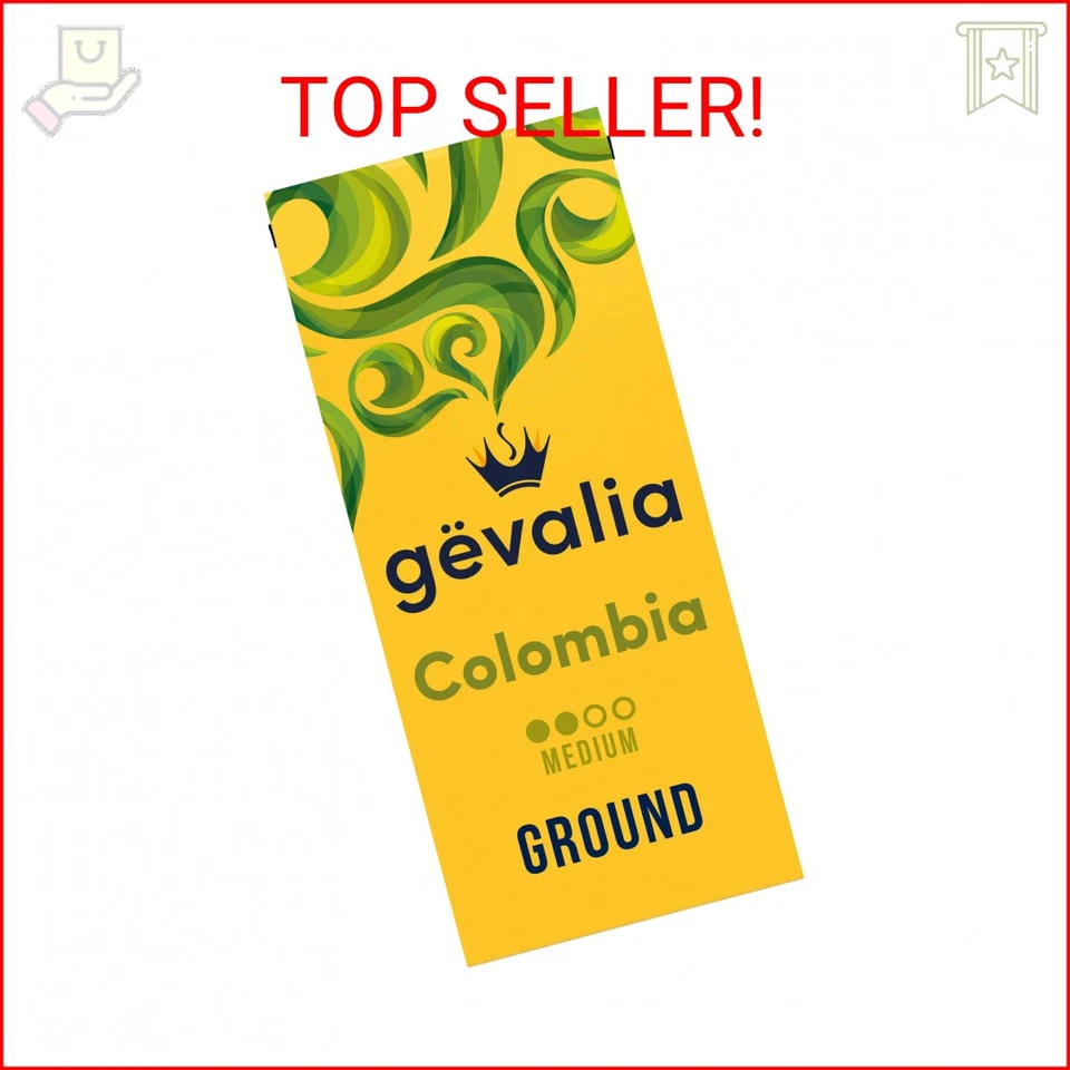 Gevalia Colombian Medium Roast Ground Coffee 12 Oz Bags Pack of 6 Ship