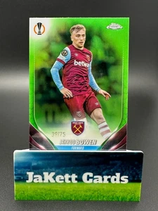 2023-24 Topps Chrome UEFA - Jarrod Bowen #158 Green Refractor /75 - West Ham - Picture 1 of 2