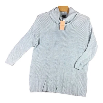 Suéter Pullover Halógeno Para Mujer 3X Azul Claro Acanalado Tejido Cuello Simulado Nuevo con Etiquetas Foto 1 de 4