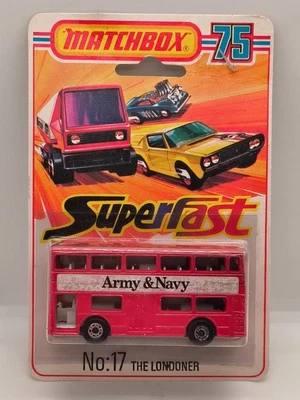 THE LONDONER BUS ARMY & NAVY  MATCHBOX SUPERFAST No.17 ENGLAND 1972 TOP OVP BOX - Bild 1 von 3