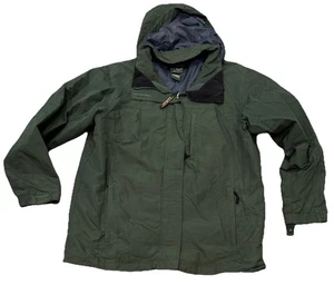 Chaqueta de Lluvia LL Bean Trail Modelo Mujer L Verde Con Capucha Nylon Cremallera Viaje Senderismo - Imagen 1 de 17