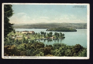 1911 - PROSPECT HOUSE & LAKE BOMOSEEN VT * posted to Mass mess message no stamp  - Bild 1 von 3