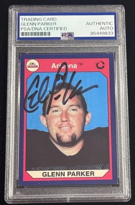 Glenn Parker "Arizona Wildcats Legend" Signed Rookie Card Autographed Auto PSA - Image 1 of 2