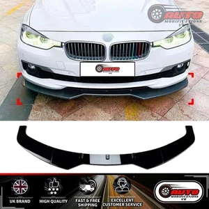 Alerón divisor delantero negro brillante BMW Serie 3 F30 F31 NO M Sport 2011-2019 - Imagen 1 de 8