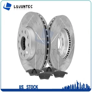 Front Ceramic Pads Rotors Brake Discs For Audi A3 Volkswagen Beetle Golf Jetta - Picture 1 of 13