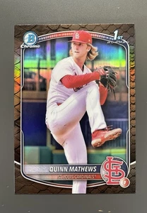 2025 Bowman - Chrome Prospects Quinn Mathews #BCP-25 Reptilian Refractor (RC) - Picture 1 of 2