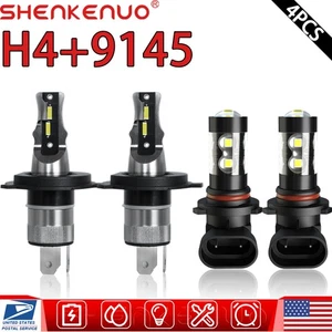 H4+9145 LED Headlight High/Low Beam Fog Light Bulbs For Toyota Prius 2004-2006 - Picture 1 of 15
