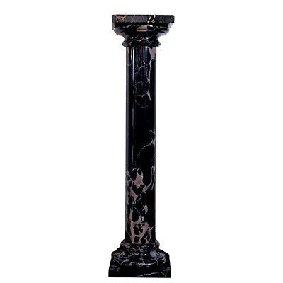 Colonne Classique En Marbre Noir Portoro Art De Colonne Italienne H 100cm - Photo 1/4