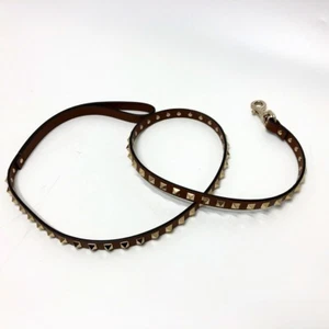 VALENTINO studded lead Pets Lead Leather Brown/GoldHardware/Gold studs - Bild 1 von 10