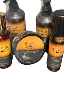 Argan Deluxe Shampoo & Conditioner, Mask, Spray, Hair Oil & Body Serum(set Of 5 - Picture 1 of 11