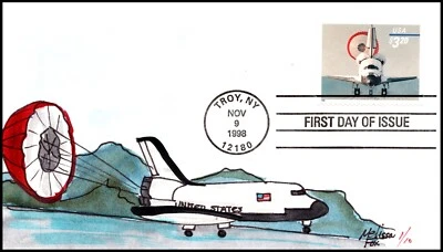 Scott 3261 $3.20 Priority Mail Melissa Fox Hand Painted FDC 1 Of 10 - Image 1 of 2